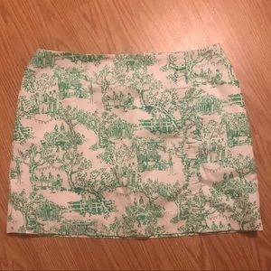 Green and white Lilly Pulitzer skirt!